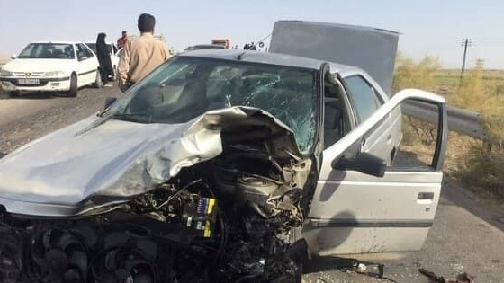 صحنه مرگ 4 زن و مرد در خودروهای مچاله شده تصادف سمنان