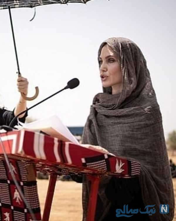 پوشش متفاوت آنجلینا جولی