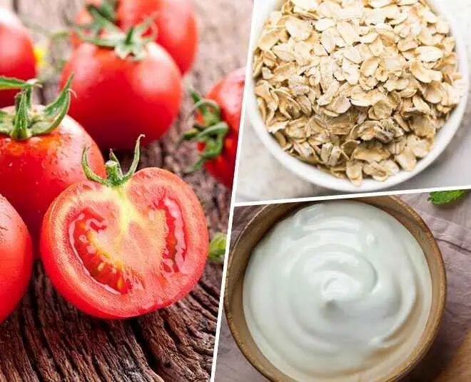 ماسک روشن کننده پوست طبیعی گوجه‌فرنگی، ماست و جو دوسر پرک