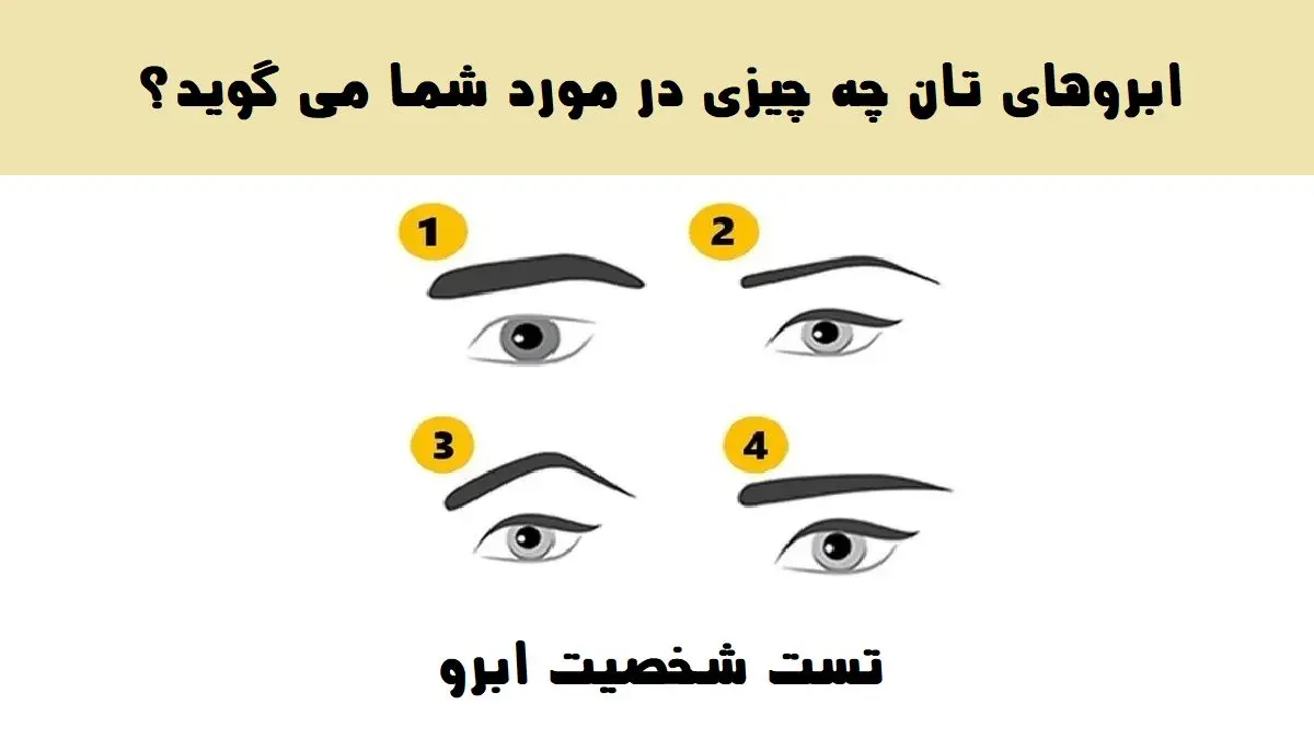 ببین ابروهات چه شکلیه تا بگم چه شخصیتی داری | تست شخصیت ببین ابروهات چه شکلیه تا بگم چه شخصیتی داری | تست شخصیت