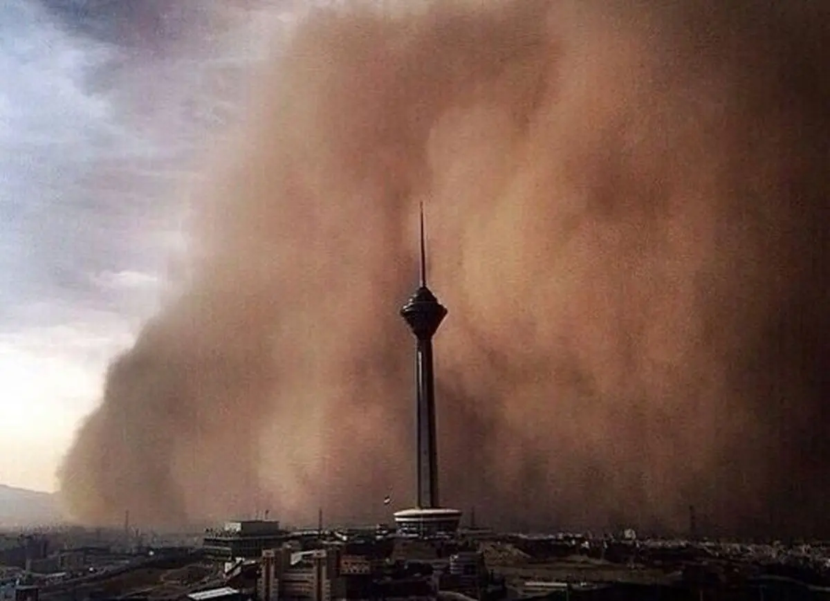 وزش باد شدید در تهران + ویدئو