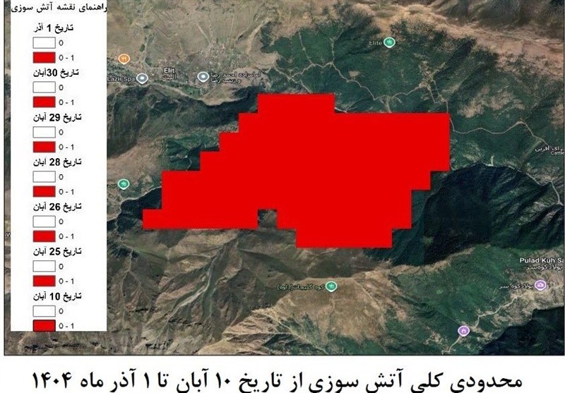 پایش آتش جنگلهای الیت از طریق تصاویر ماهوارهای VIIRS پایش آتش جنگلهای الیت از طریق تصاویر ماهوارهای VIIRS