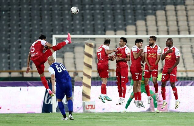 پوشش زنده بازی شمس آذر مقابل پرسپولیس + گل‌ها و لحظات حساس بازی