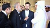 بررسی آخرین تحولات مذاکرات هسته‌ای میان لاریجانی با وزیرخارجه قطر
