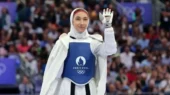 درخشش مدال طلا بر گردن مبینا نعمت زاده