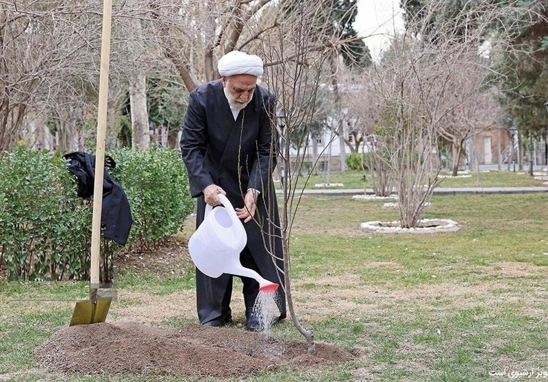 محسنی اژهای، یک اصله نهال غرس کرد محسنی اژهای، یک اصله نهال غرس کرد